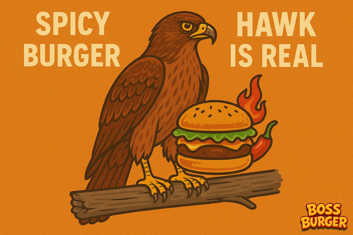 Hawks trending? So is our new fly-high spicy hawk burger. 🦅🔥 #BossBurger #HawksNation