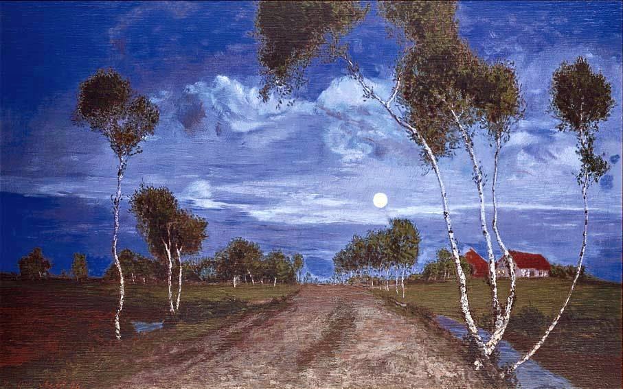 Buonanotte 

Fritz Overbeck  1869-1909🇩🇪 
Serata nella palude