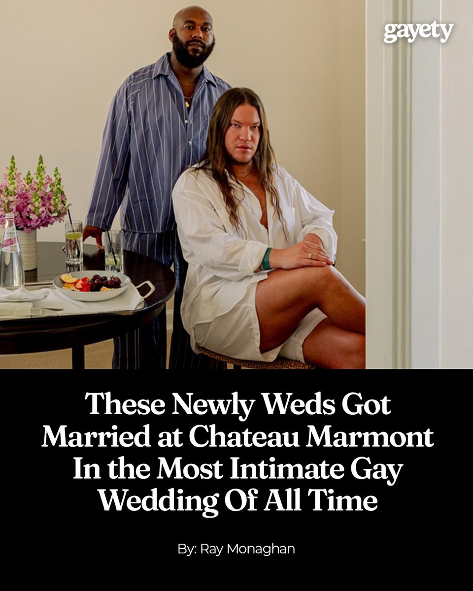 gayety's tweet image. Meet the couple who got married in the most-intimate #wedding ceremony ever at #ChateauMarmont.
The photos are stunning.
🔗 gayety.com/ease-over-opti…