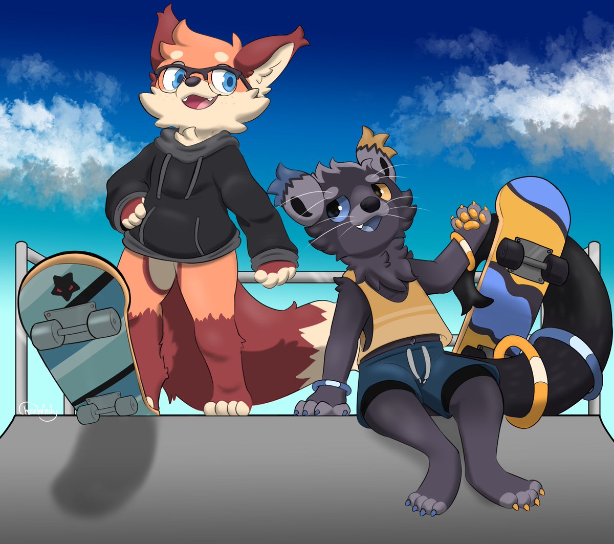 Chase (@chaseinfin8ty) on Twitter photo Skatepark hangout
#artfight2025 Attack #5 - For <a href="/ginja_K_ninja/">gingy_K_fox - (Comms closed)</a> ft. Kiran Skatepark hangout
#artfight2025 Attack #5 - For <a href="/ginja_K_ninja/">gingy_K_fox - (Comms closed)</a> ft. Kiran