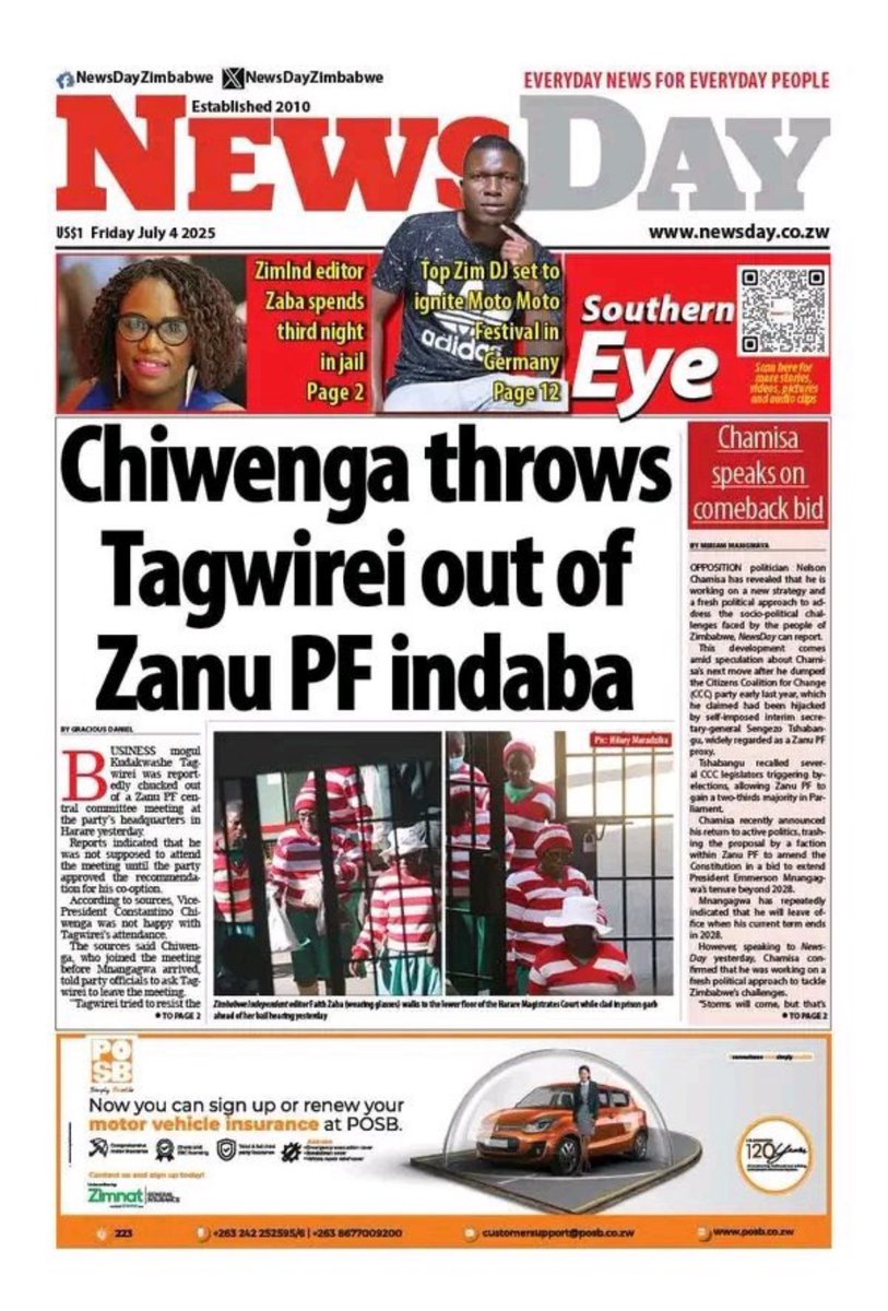 🔸The gold-digger party took his cars then threw him out. Varikungokikiritsana. Ibotso.

We need new leaders.🇿🇼