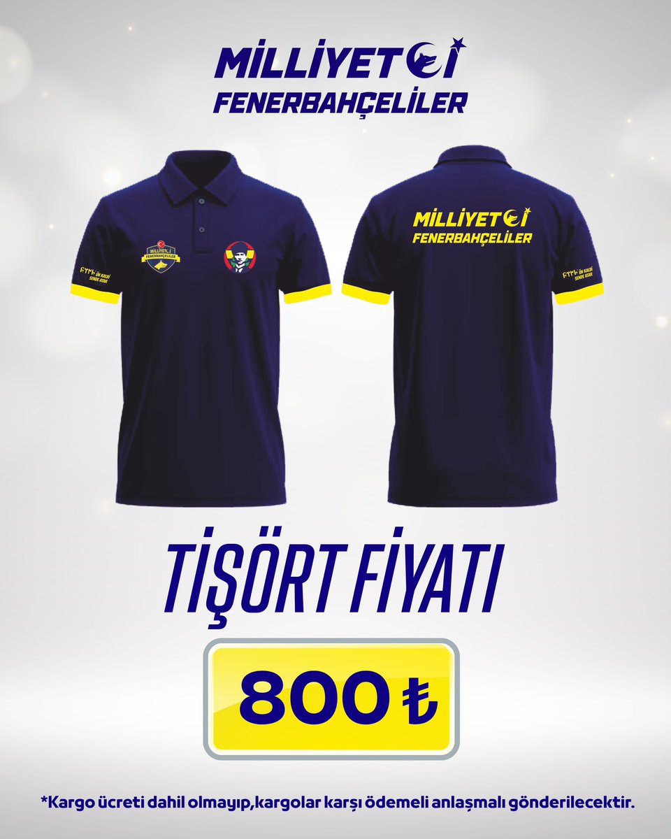 Milliyetçi Fenerbahçeliler 2025 yaz ürünümüzü, 2 taraftarımıza hediye ediyoruz!

06.07.2025 Pazar günü saat 22.00’a kadar bu paylaşımı RT yapan ve hesabımızı takip eden taraftarlarımız arasından yapılacak çekilişle, 2 kişiye yeni ürünümüzü armağan ediyoruz.