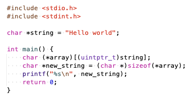 DanielcHooper's tweet image. So I realized you can store number data in C's type system using array lengths...enables some interesting things. Working on first draft of blog post now...