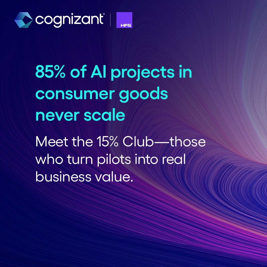 barronton's tweet photo. Scaling AI takes structure, not luck.

The top 15% of consumer goods firms share:

✅ AI governance
✅ Agile funding
✅ Biz unit ownership
✅ Agentic AI roadmaps

Join the 15% Club → https://t.co/BWeBsiU9yO

#AIatScale #ConsumerGoods #Cognizant https://t.co/DhoM0J1EiC
