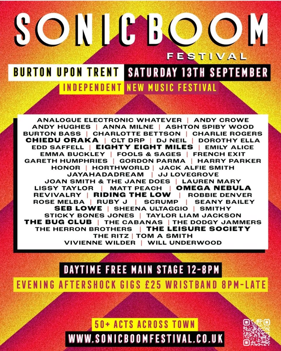 #sonicboom returns to our hometown. Main stage 12.00-8.00 FREE to watch. We'll be hanging around somewhere in the shadows. Please say Hi if you see us. x
#festival #goodtimes #livemusic