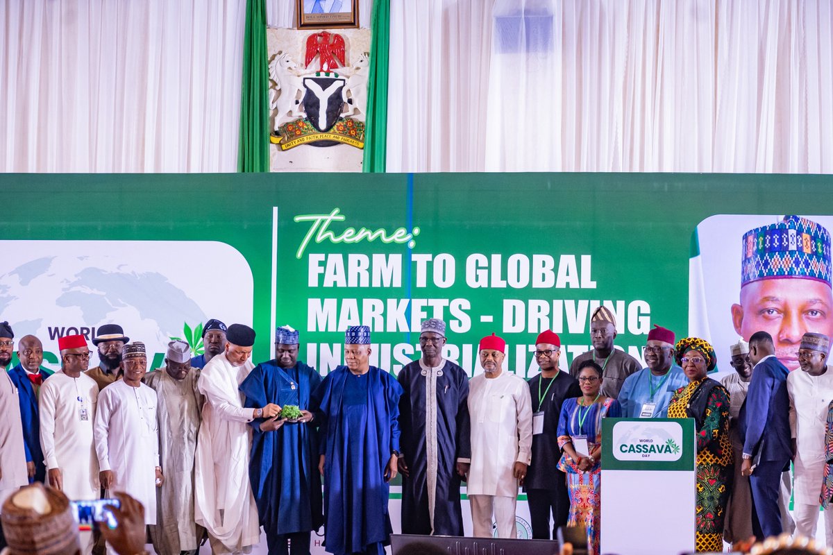 🇳🇬🌱 Today on #WorldCassavaDay2025, we spotlight cassava as more than a staple—it’s a catalyst for jobs, exports, and industrial growth.

Through @FMISTng, we’re investing in R&amp;D, smart tech hubs, and digital tools to unlock cassava’s full value chain.

With the Renewed Hope