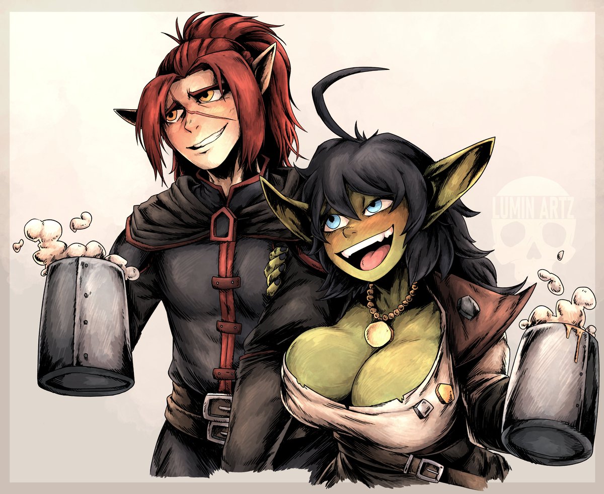 lumin_artz's tweet image. comm piece of a buncha drunk goobers
comm'd by @/IValmenor
