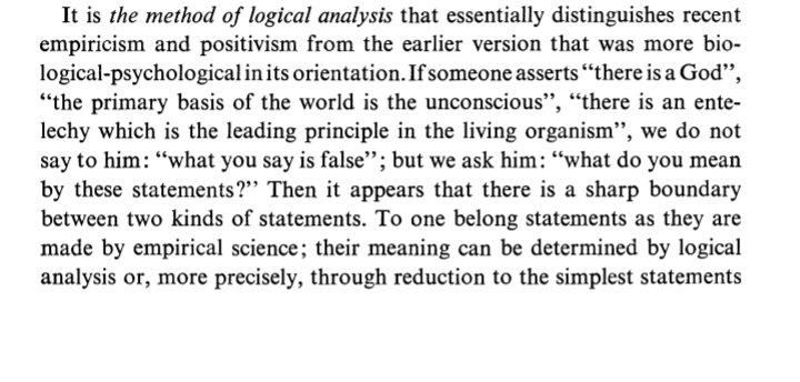 mathursaurabh96's tweet photo. The verification principle cuts through flowery language: statements must be empirically testable, or logically reducible to testable claims; otherwise, they're meaningless. Meaningless sentences tend to deceive by eliciting emotional reactions, e.g., ones about AGI https://t.co/E2Rbem3erR