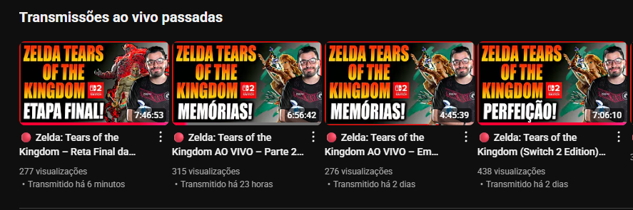 Eu joguei mais de 25 horas de Zelda em live em 4 dias, alguém me ajuda. Eu estou perdidamente apaixonado nesse jogo! 

E amanhã, é dia de finalizar! 🫡

 #ZeldaTearsOfTheKingdom #NintendoSwitch2
