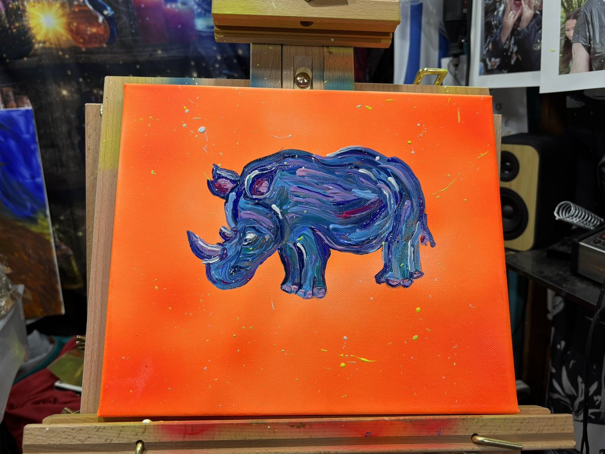Swirls &amp; Splatterous : acrylic swirls with air brush background. Something to stop from doom scrolling.