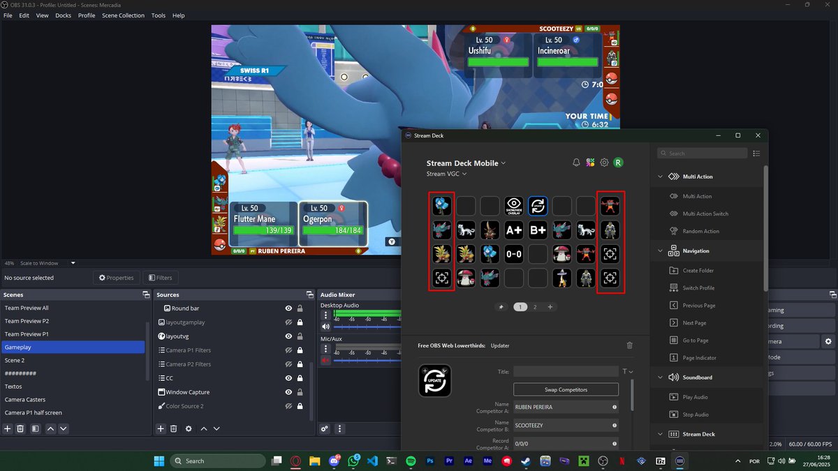 Updated the Pokémon VGC Web Overlay.
- Now is compatible with Stream Deck Mobile
- Minor bug fixes

Download and info: dhsufi.github.io/Stream_Deck_OB…

Source code: github.com/DhSufi/Stream_…

Thanks <a href="/puddlespkm/">Ruben 🍍</a> and <a href="/pepafrib/">Pedro Frias 🌱</a> for the feedback!!