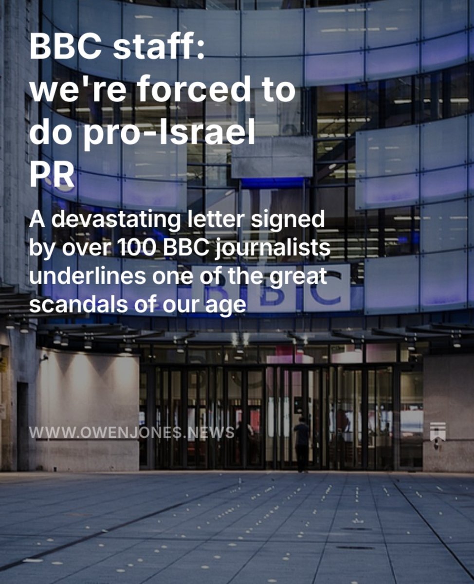 El genocidio de Gaza certifica el final de la escasa credibilidad que tenían la mayoría de los medios occidentales y toda una era para los que crecimos escuchando X la mañana a medios como la BBC. Muy triste.