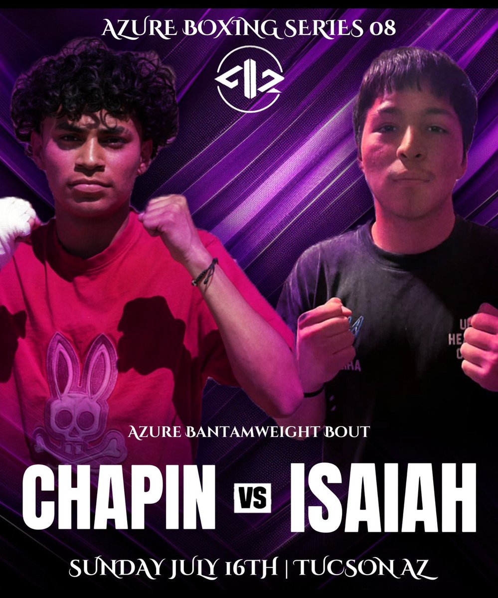 AzureBoxing's tweet photo. AzureBoxing Series 08
We would like to announce The Co Main Event
Chapin vs Isaiah
🗓️ July 16th, 2025
📍Tucson, Arizona
@Chapinthegoat | #Azureboxing #Azure08 https://t.co/g5C9X4kxuH