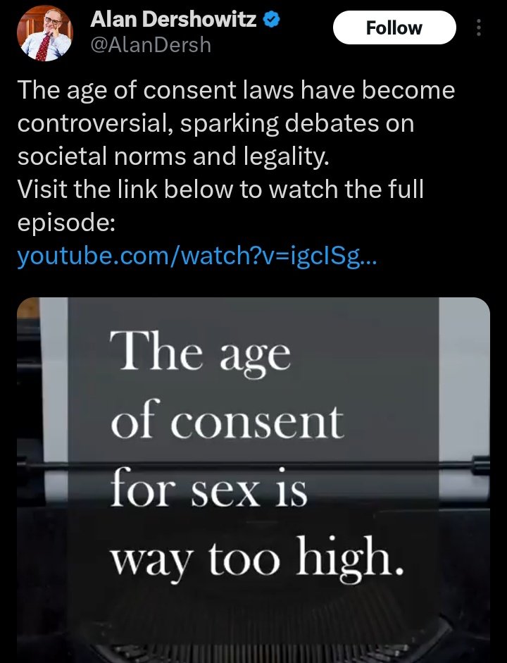 Alan Dershowitz not even a week ago: