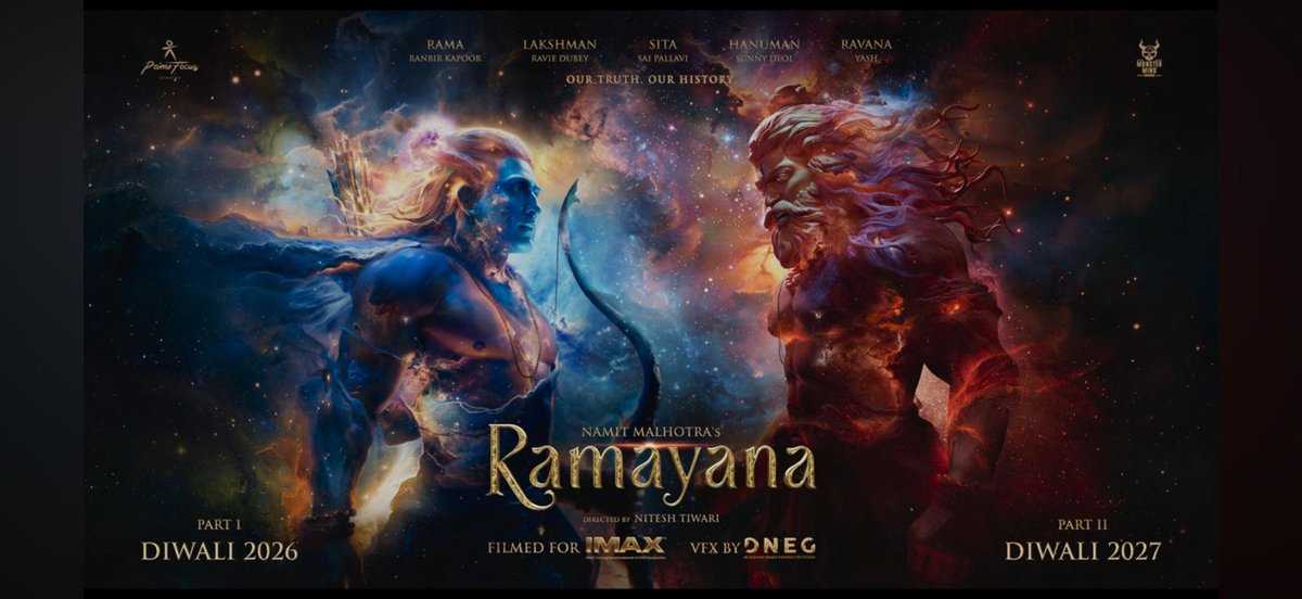 Get ready for an epic journey! 🎬✨ Check out the first glimpse of the Ramanathan movie in our 3-minute video on YouTube. Don’t miss out—watch now

Click the link 👇 🔗:
 youtu.be/8HiWKbDTc7w?si…

<a href="/TheNameIsYash/">Yash</a> 
#Ravana
#Ramayana #RamayanaByNamitMalhotra
<a href="/WorldOfRamayana/">The World Of Ramayana</a>