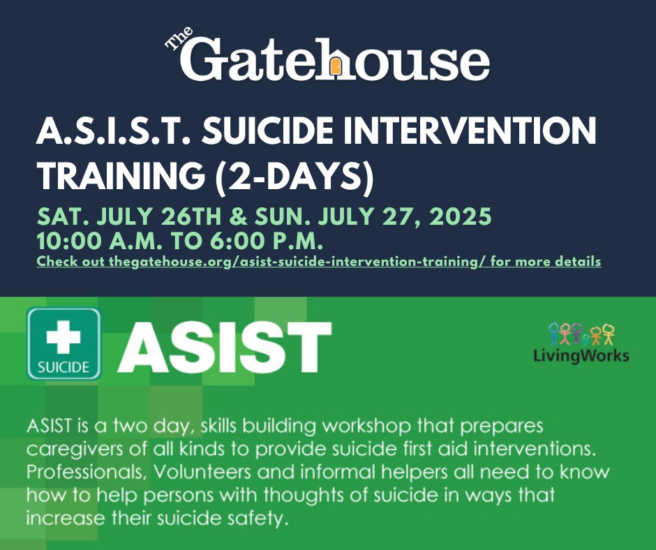 Register Today: ASIST Training July 26-27 - eepurl.com/jiuoms