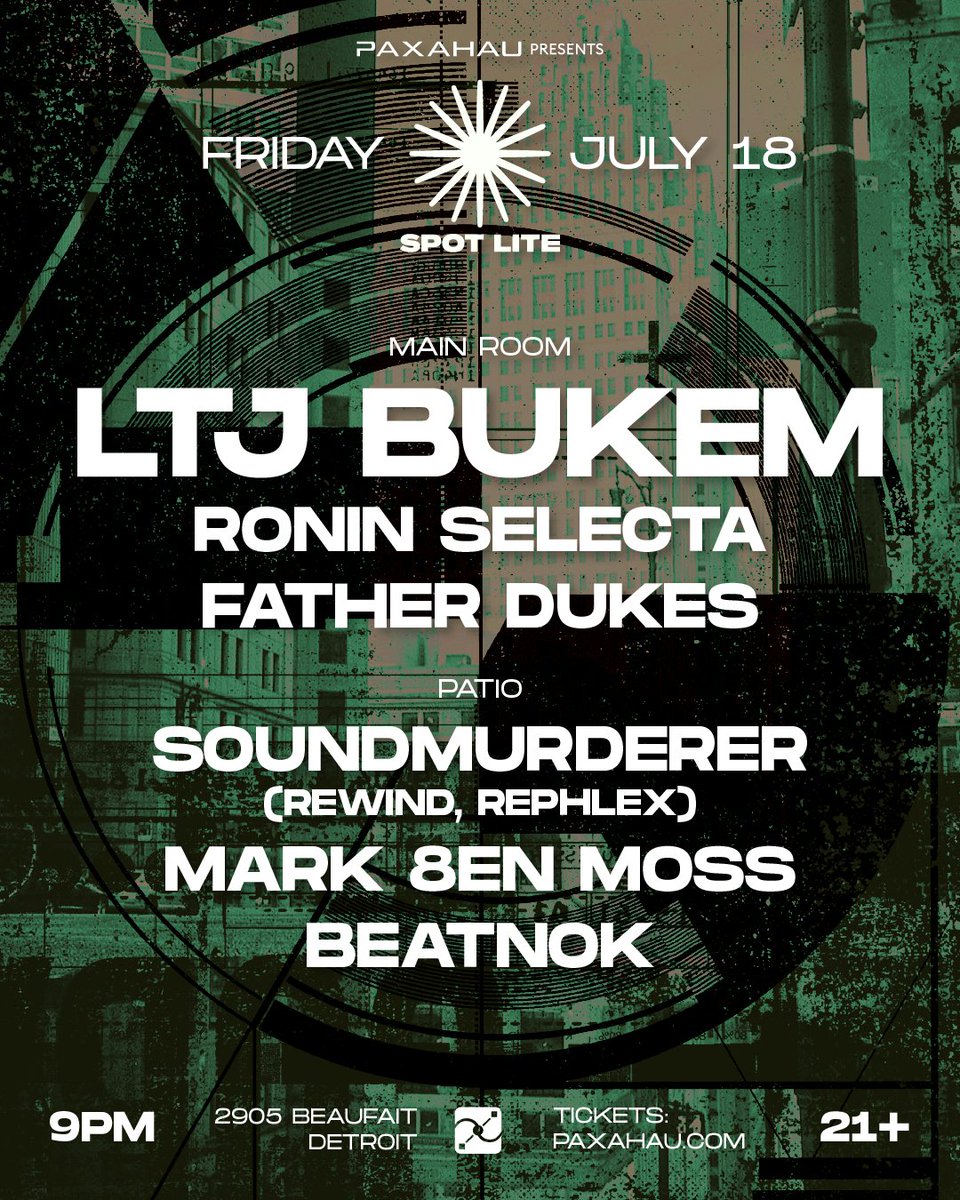 Get ready for the massive lineup coming thru to Spot Lite on Friday 7/18 when Jungle icon @therealltjbukem takes over 🔥⁠
⁠
Come together and secure tix now at paxahau.com or thru link in bio 📲