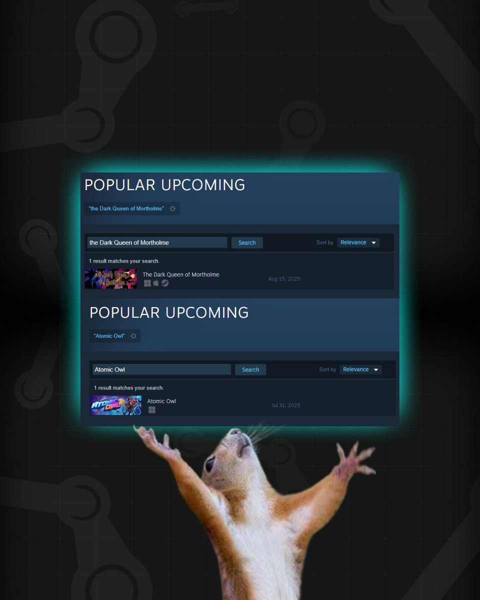 IS THIS REAL LIFE?

Seeing BOTH of our games, and our first two games ever, on Steam's popular upcoming (the BEST Steam exposure for indie games) is nothing short of insane