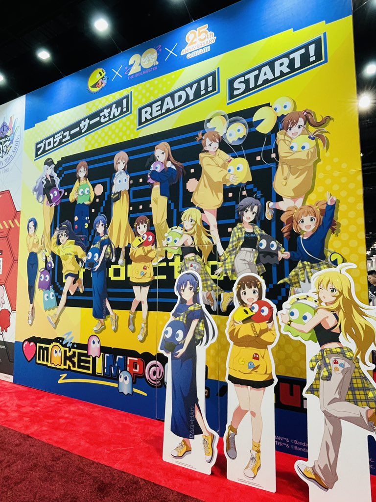 🎊#pacman x #idolmaster collab🎊 Come to see the giant wall at