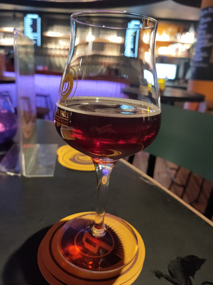 Final beer is Three Amigos!, a cachaca cask aged Belgian dark ale (9.5%) from Van Moll. Surprisingly easy drinking.