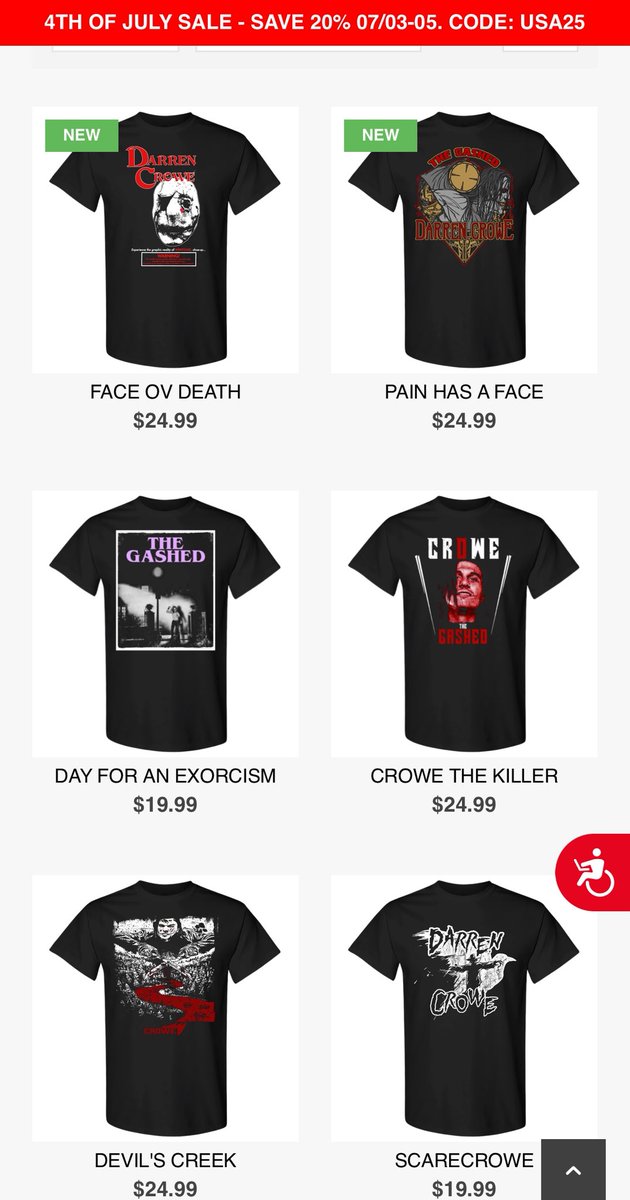 It's that time of year again! From Today July 3rd to July 5th, you can save 20% off your purchase from ProWrestlingTees!

This is a great chance, click on the link below and buy your Darren Crowe shirts [We have 2 new designs ready to order]

prowrestlingtees.com/wrestler-t-shi…