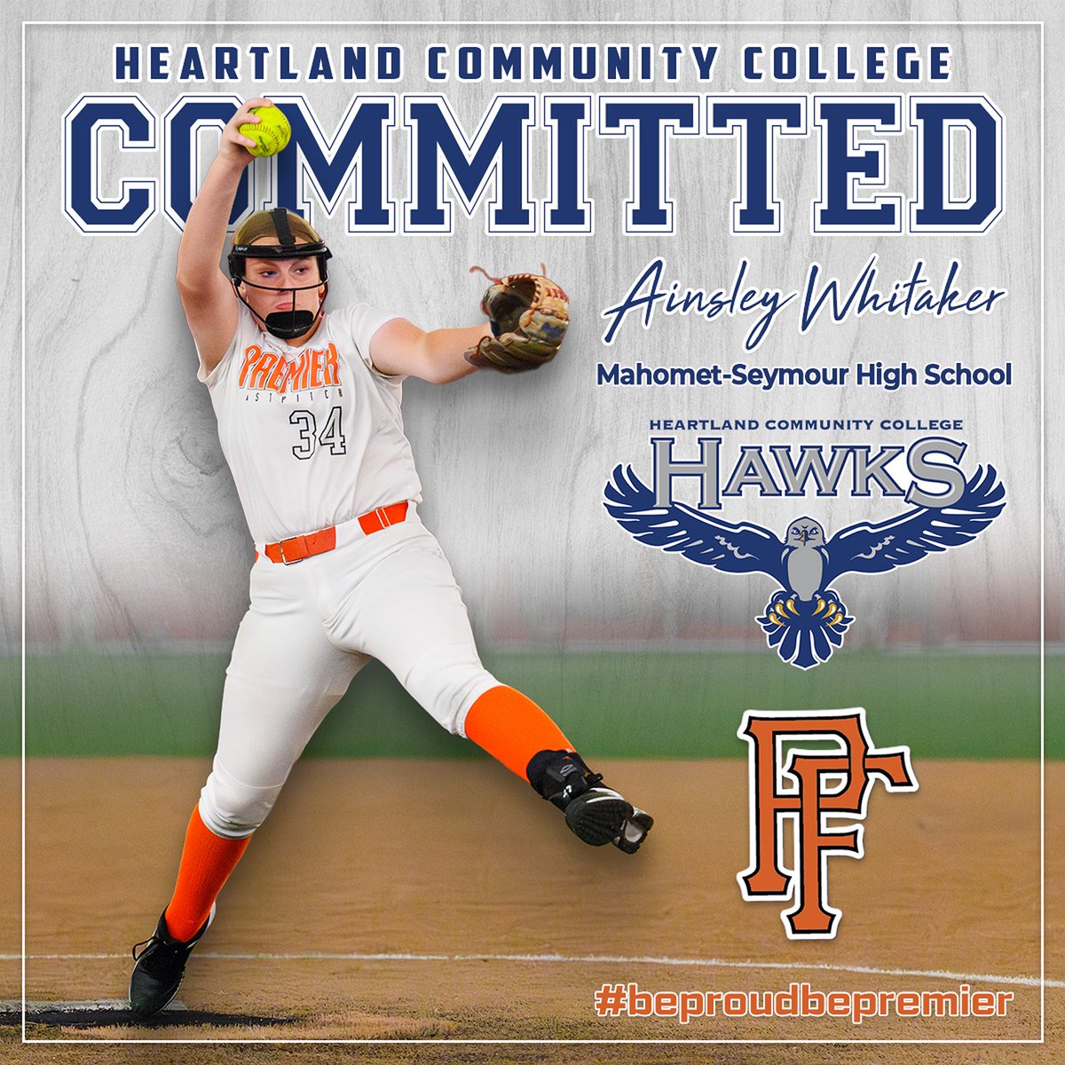 ainsleywhit2026's tweet photo. I am excited to announce my verbal commitment to continue my athletic and academic career at Heartland Community College! Thank you to Coach Goodman and Coach Hicks for giving me this amazing opportunity! 

To start, I would like to thank my parents who have supported me through my whole career! They have always been the ones eager to supply me with everything I have needed to get to this point. 

Thank you to all of the coaches and teammates who have pushed me to be my best and given me opportunities to prove myself. A huge thanks to Vann Stuedeman who saw potential in a little 11 year old in the middle of the pandemic. Pitching lessons with you are what started to build my confidence and resilience as a pitcher. To Kerri Foster who has become one of my biggest mentors in life. Your leadership and dedication has been key to my growth as a player and a person. Thank you to Chuck Parks, my ACA school ball coach and hitting instructor. Thanks for always believing in me, pushing me, and teaching me to fight through hard situations. And a huge thanks to Tim McCrory who believed in me and gave me the chance to play for an amazing organization. 

I am very grateful for Brad Sturdy and Payton Cloe allowing me to join the Premier Fastpitch organization. Your coaching and assistance through this recruiting process has been invaluable!

I can’t wait to become a Hawk!! 🦅
#humhawks 

@HCC_Softball @K__Goodman_97 @hanna3hicks 

@Sturdy32 @mrcloe04