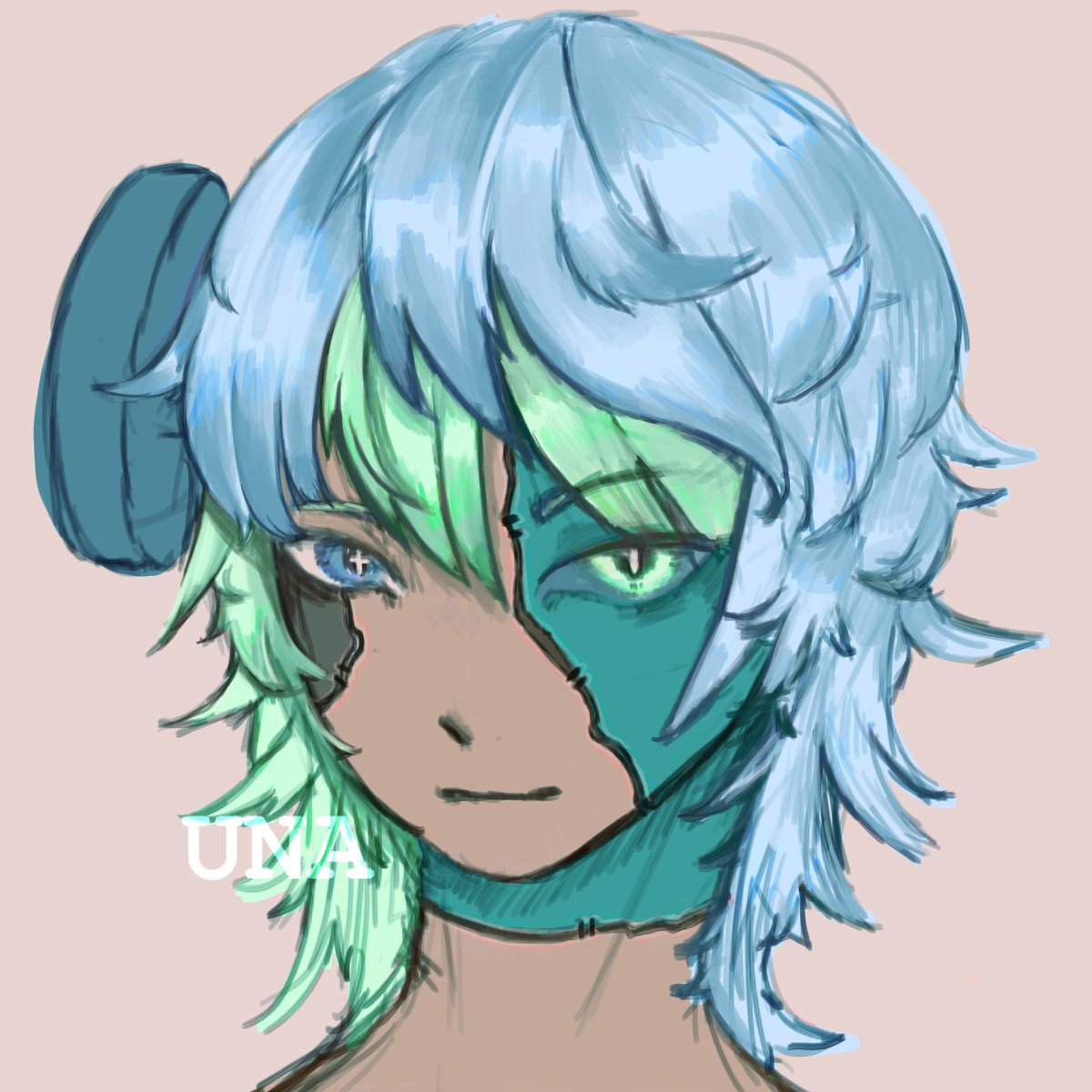 zombie oc portrait 
#digitalart #oc #artist #art