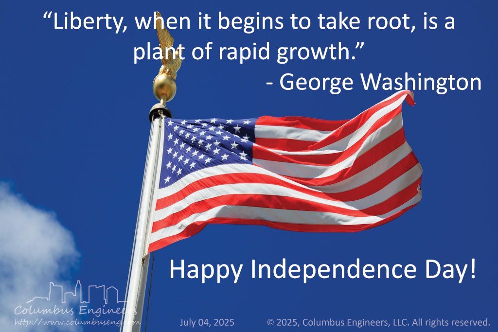 ColumbusEngLLC's tweet photo. Wishing you and your loved ones a Happy Independence Day weekend. https://t.co/Ax7e37ly0Y