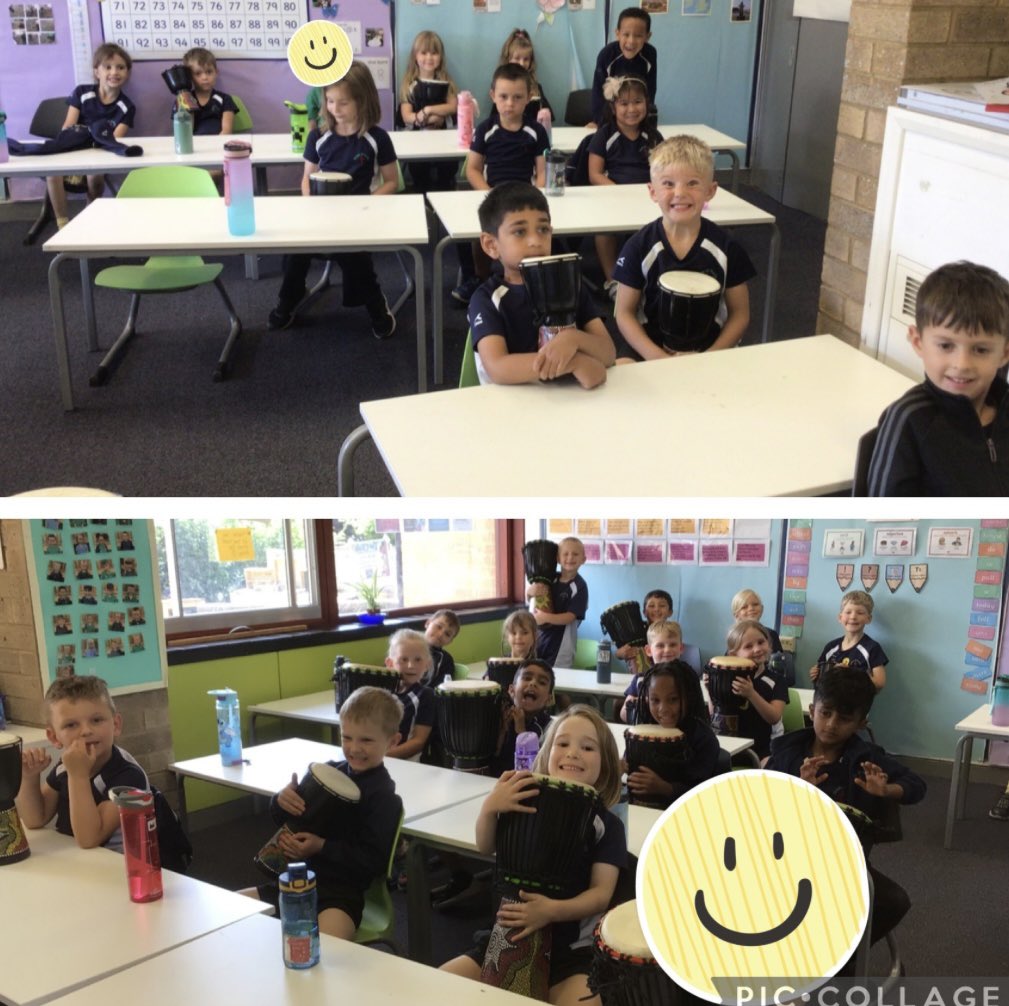 Matilda's class had a great time playing the djembe drums, exploring rhythm through fun and energetic beats. They enjoyed using the drums to accompany familiar songs, adding a new layer to their music-making.🌟🌟🌟