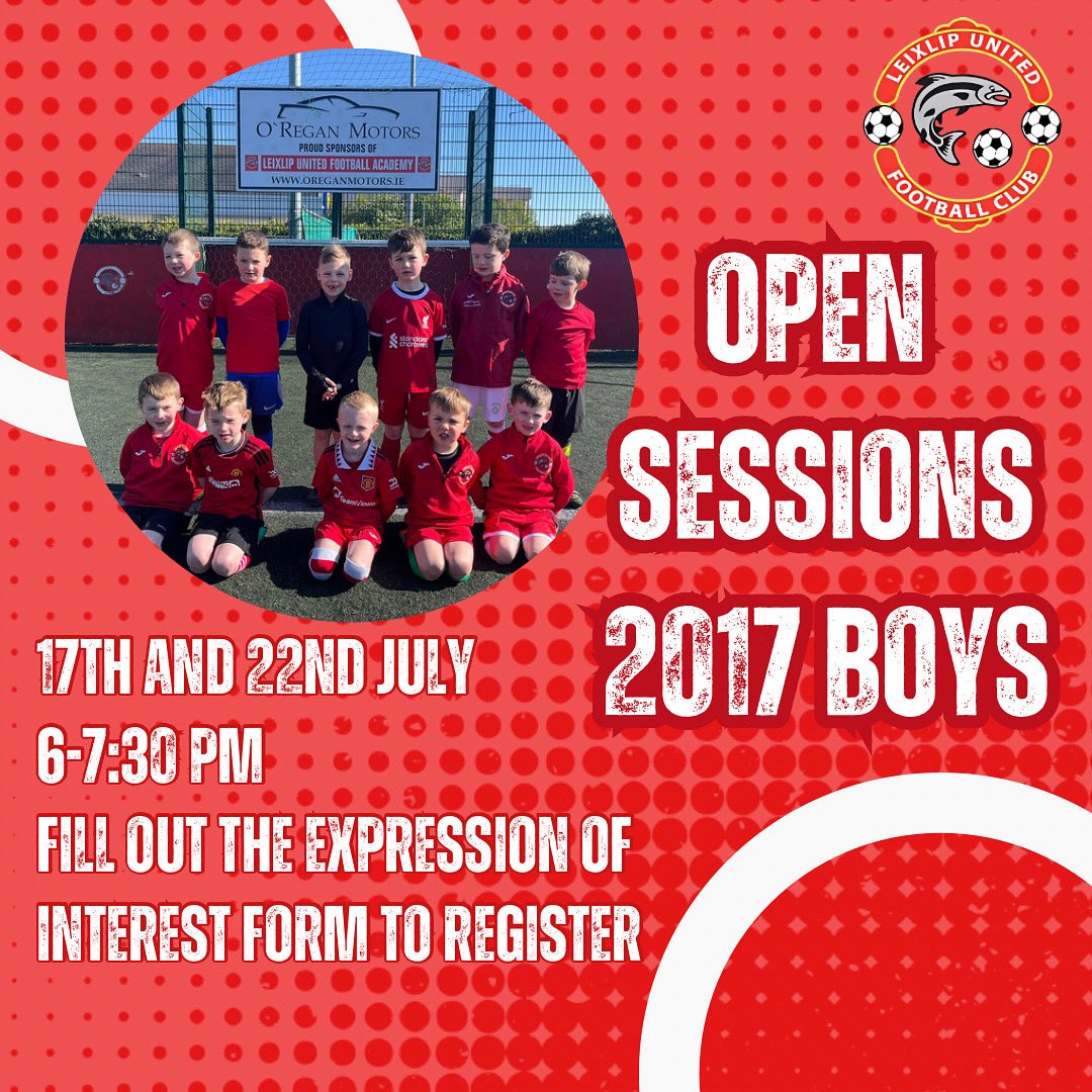 Our 2017 boys are having open sessions on the 17th and 22nd of July. Fill out the players of interest form to register 
docs.google.com/forms/d/e/1FAI…