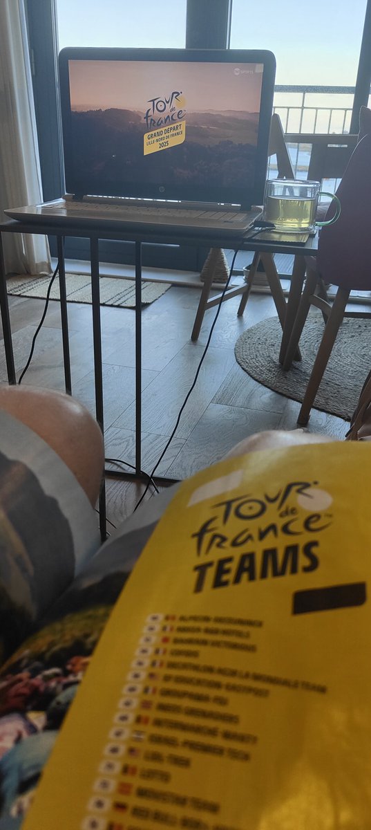 Getting into the spirit with the team presentations.... #TDF2025