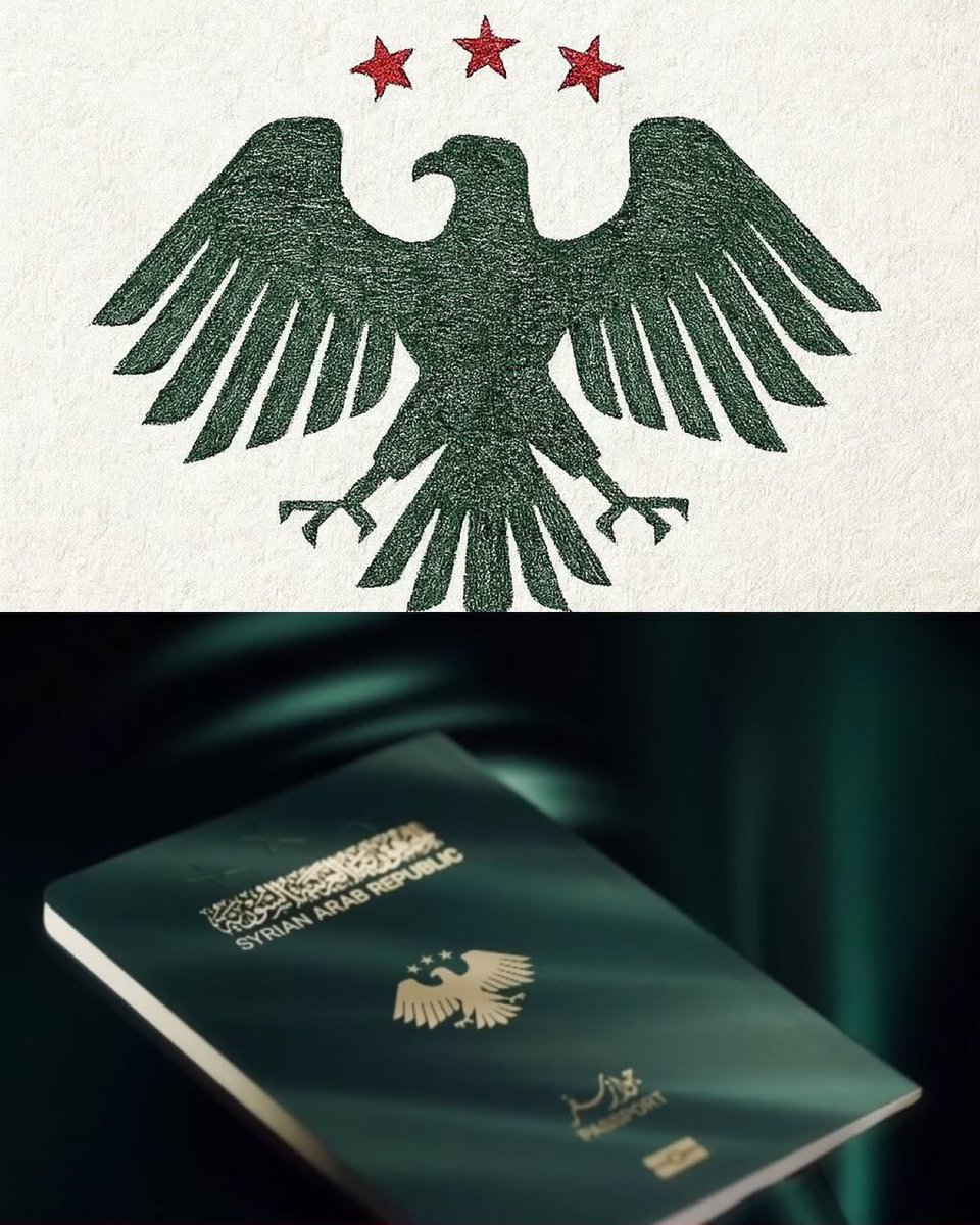 الهوية الجديدة لسوريا بعد التحرير 🇸🇾😍
جواز السفر يشبه جواز سفر السعودية 🇸🇦💚
