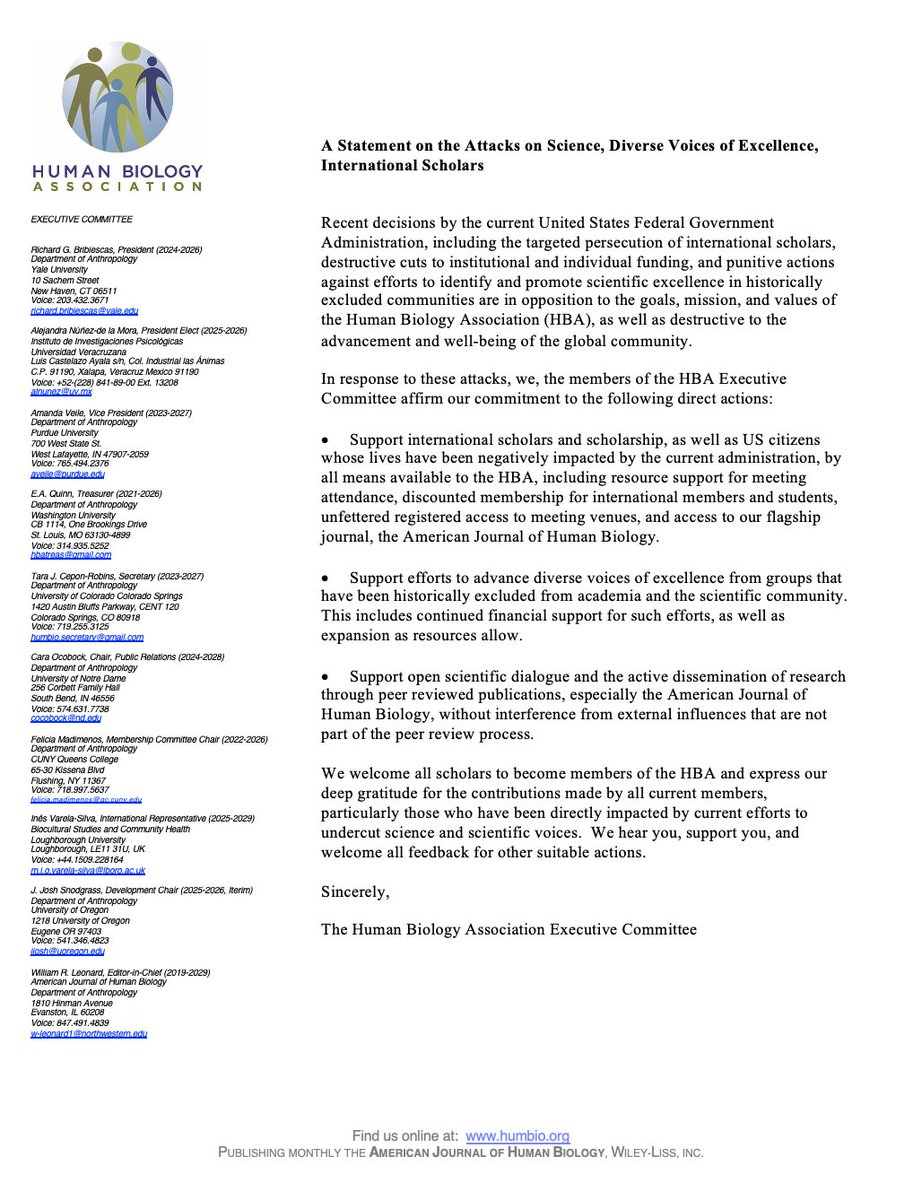 Human Biology Association & Amer J Hum Biol tweet media