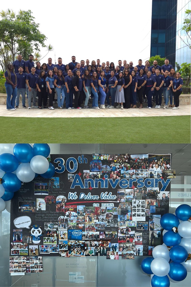COSCO Shipping Lines (Panama) Inc. proudly marks 3 decades of dedication, growth, and global impact.
Thank you to all who’ve been part of this incredible story! 
#COSCOShipping #30YearsOfService #containershipping #supplychaininnovation