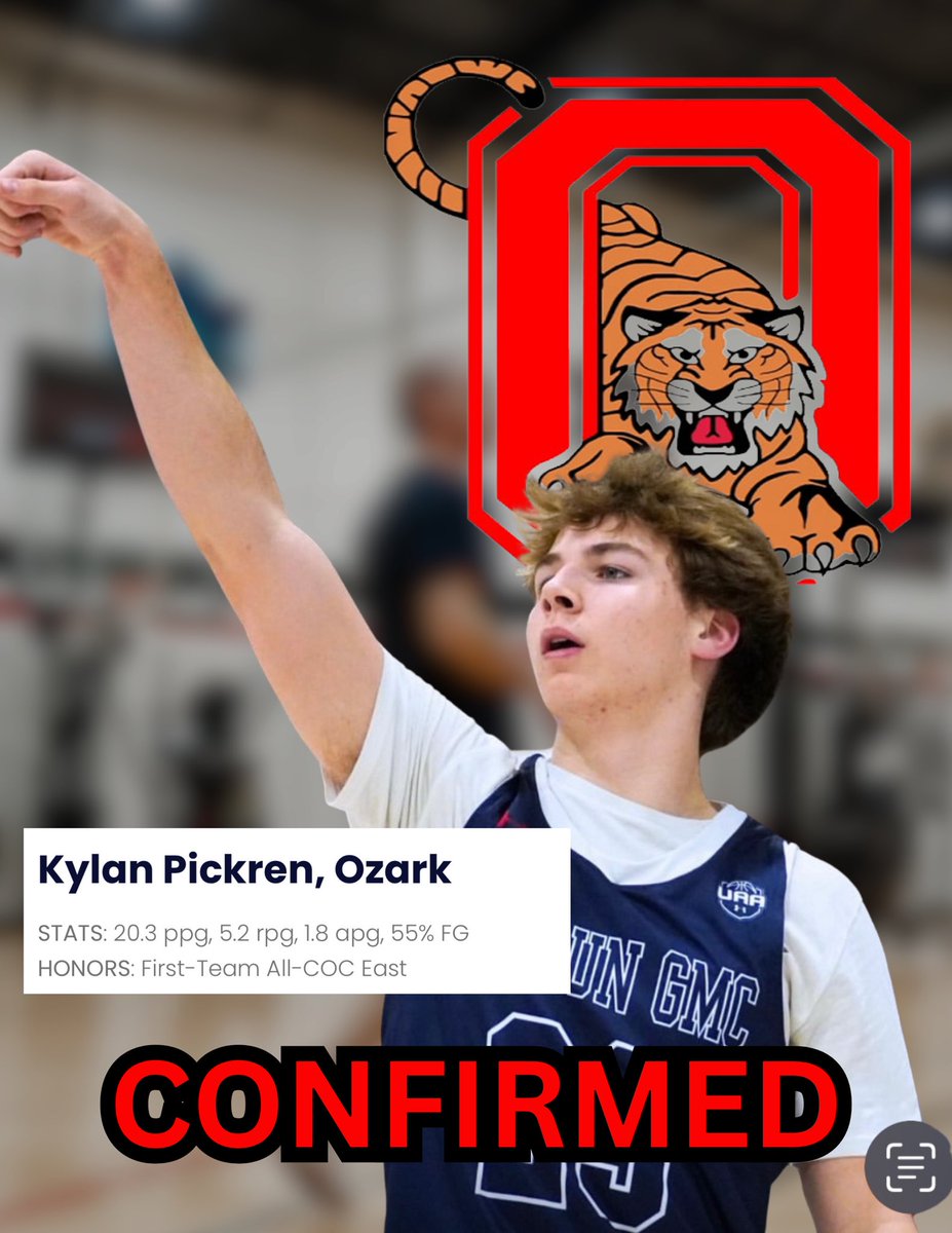 Jordan Walton (@_jordanwalton11) on Twitter photo 🚨CONFIRMED CAMP PROSPECT🚨
Kylan Pickren (<a href="/KylanPickren_33/">Kylan Pickren</a> ) of Ozark High School and KC RUN GMC is 6’5 and a legitimate D1 Prospect. One of the best and most EFFECIENT scorers in Missouri regardless of class!💪
Can’t wait to have him at camp to compete and learn, loading up 🚨CONFIRMED CAMP PROSPECT🚨
Kylan Pickren (<a href="/KylanPickren_33/">Kylan Pickren</a> ) of Ozark High School and KC RUN GMC is 6’5 and a legitimate D1 Prospect. One of the best and most EFFECIENT scorers in Missouri regardless of class!💪
Can’t wait to have him at camp to compete and learn, loading up