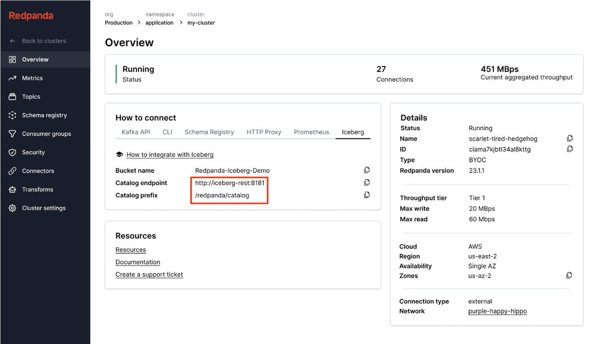 Redpanda’s integration with Apache Iceberg™ and Unity Catalog powers a real-time open lakehouse.

Use <a href="/redpandadata/">Redpanda Data</a> and Databricks to:

- Turn Kafka streams into governed Iceberg tables in one step
- Achieve sub-10 ms ingest on Redpanda with predictive optimizations 
- Deploy
