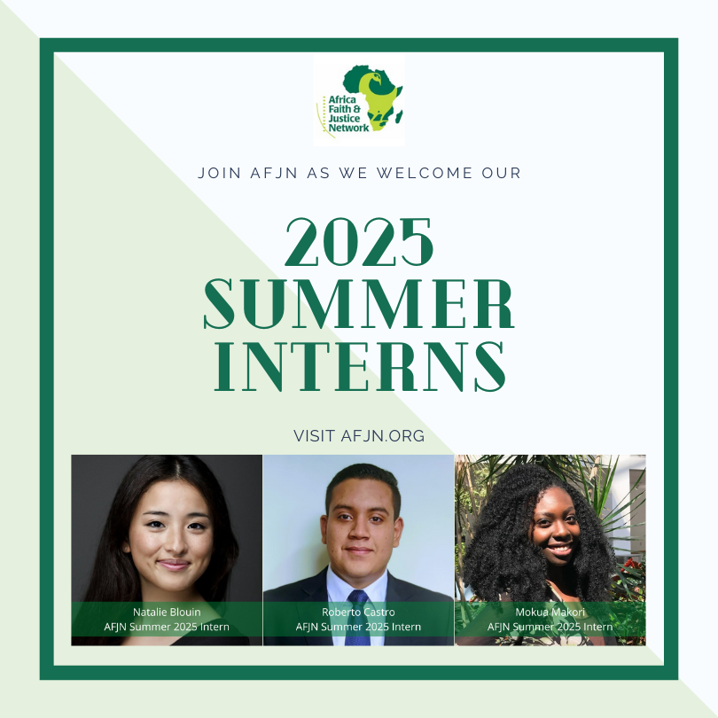 Join AFJN in welcoming our Summer interns: Natalie Blouin, Roberto Castro, and Mokua Makori! Read their bios here: afjn.org/afjn-welcomes-…