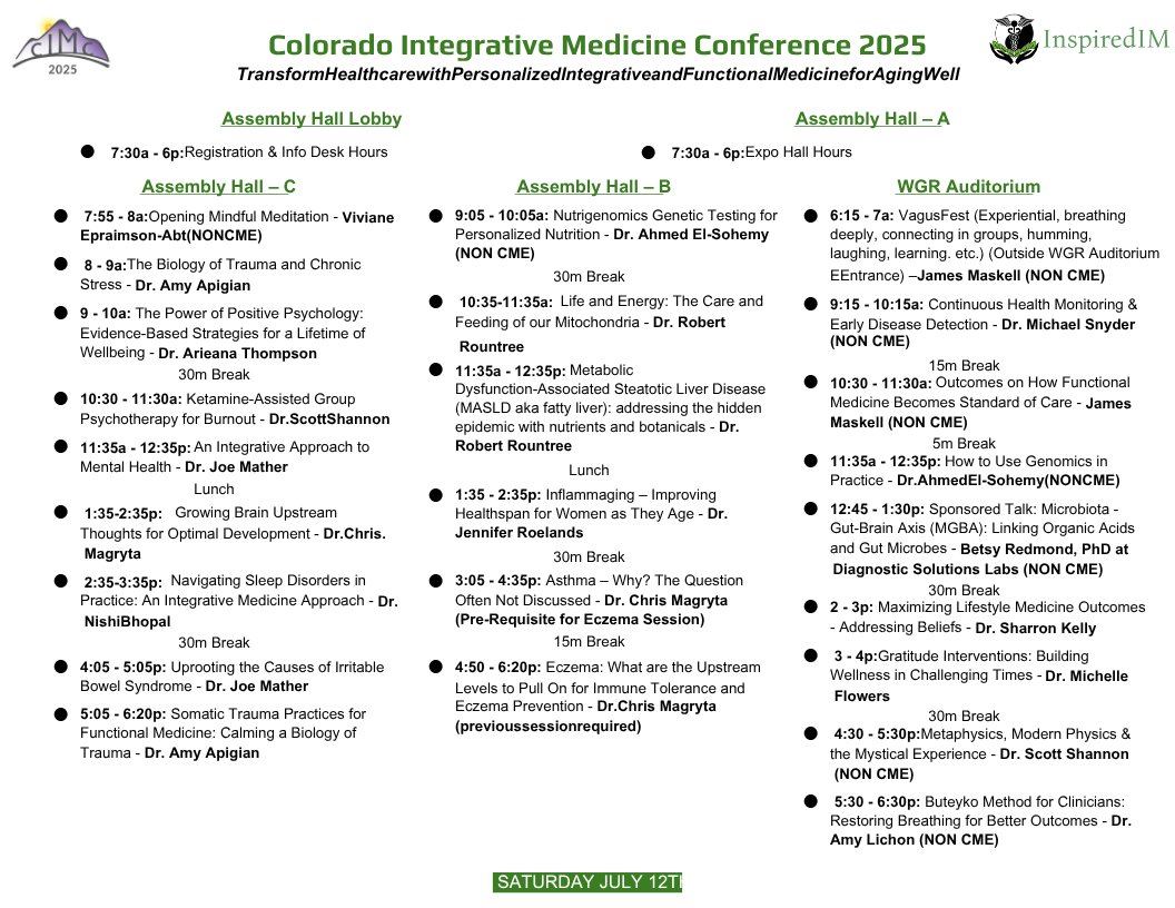 InspiredIMF's tweet image. 📣 Great News! Our conference agenda is LIVE 👏
To get a downloadable version, as well as register for the event and find additional information, go to inspiredim.org/conferences
We look forward to seeing you in Estes!
*Agenda subject to change*
#cIMc2025…