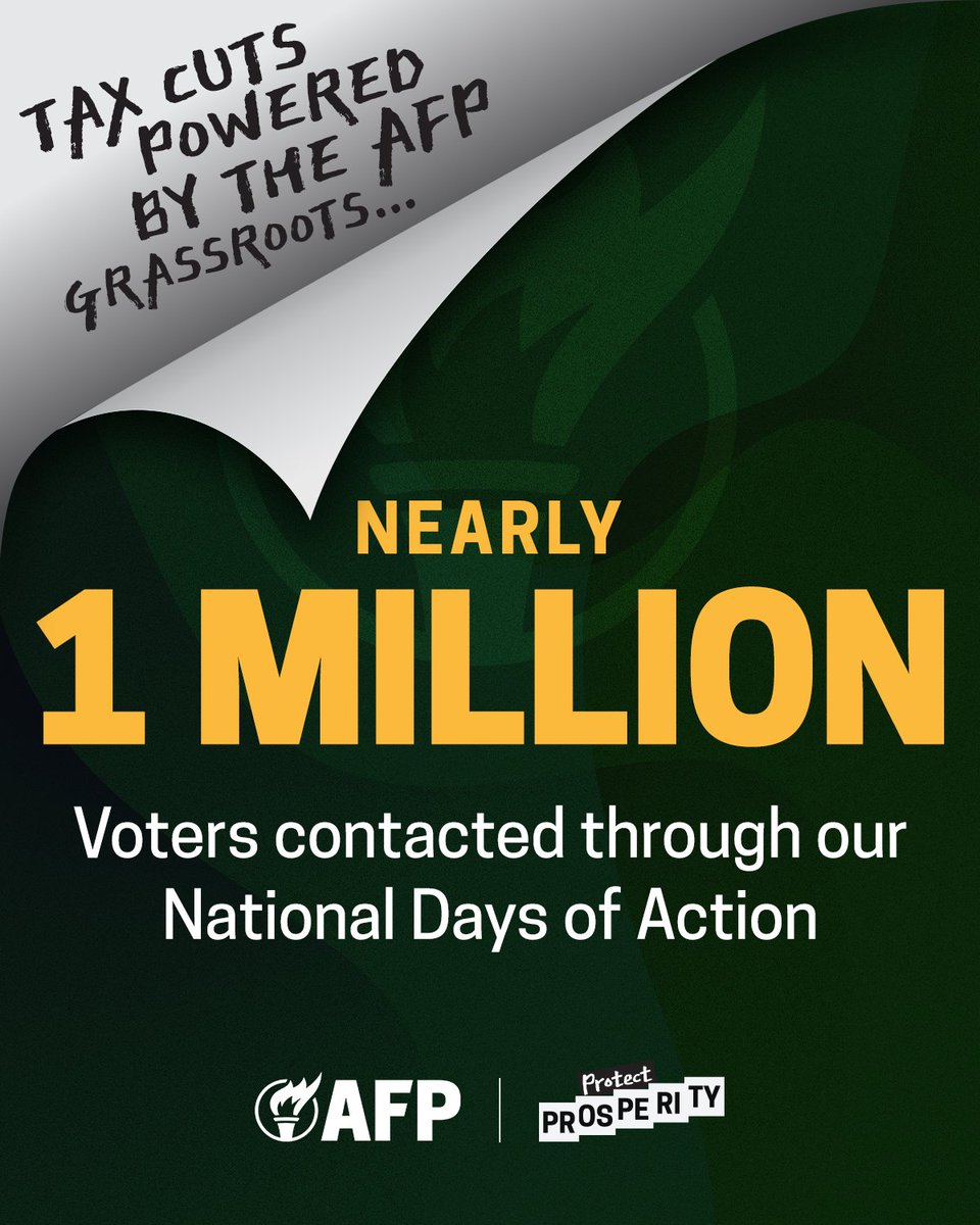 AFP reached nearly 1 MILLION voters through our National Days of Action…

That's the power of grassroots organizing in action. Thanks to YOU, the Big Beautiful Bill is one step closer to reality.
