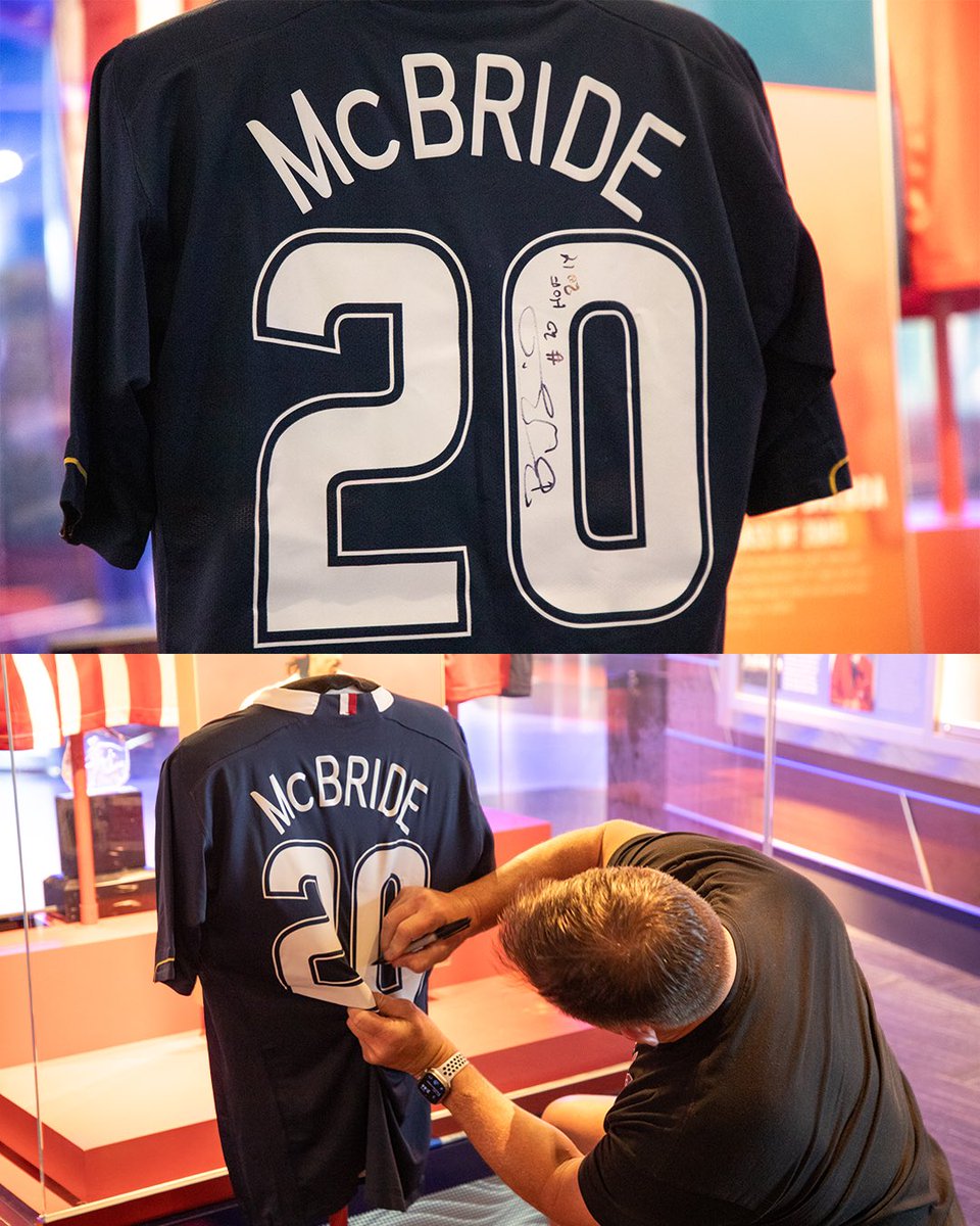 soccerhof's tweet image. Welcoming Brian McBride, Class of 2014, back to the Hall today!