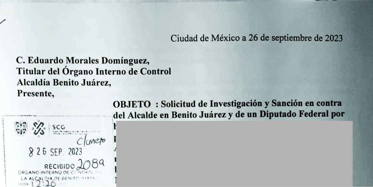 MxGuerr's tweet image. En la CDMX, quien PROTEGE, ENCUBRE, FOMENTA Y PERPETUA LA CORRUPCIÓN DE ALCALDÍAS ES :
@ContraloriaCDMX
SI, ELLOS SON LOS QUE LEGALMENTE FIRMAN Y AFIRMAN QUE LA CORRUPCIÓN
¡YA NO EXISTE! iNCLUIDA LA @BJAlcaldia
Por ejemplo esta DENUNCIA NO AVANZA desde 2023, encubriendo al PAN