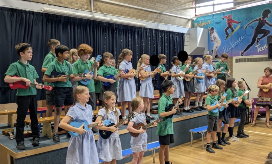 Year 5 thrilled their audiences with their fantastic ukulele concert this afternoon! What skill they all showed! Thank you to <a href="/NMPATrust/">NMPAT</a> for their great teaching!