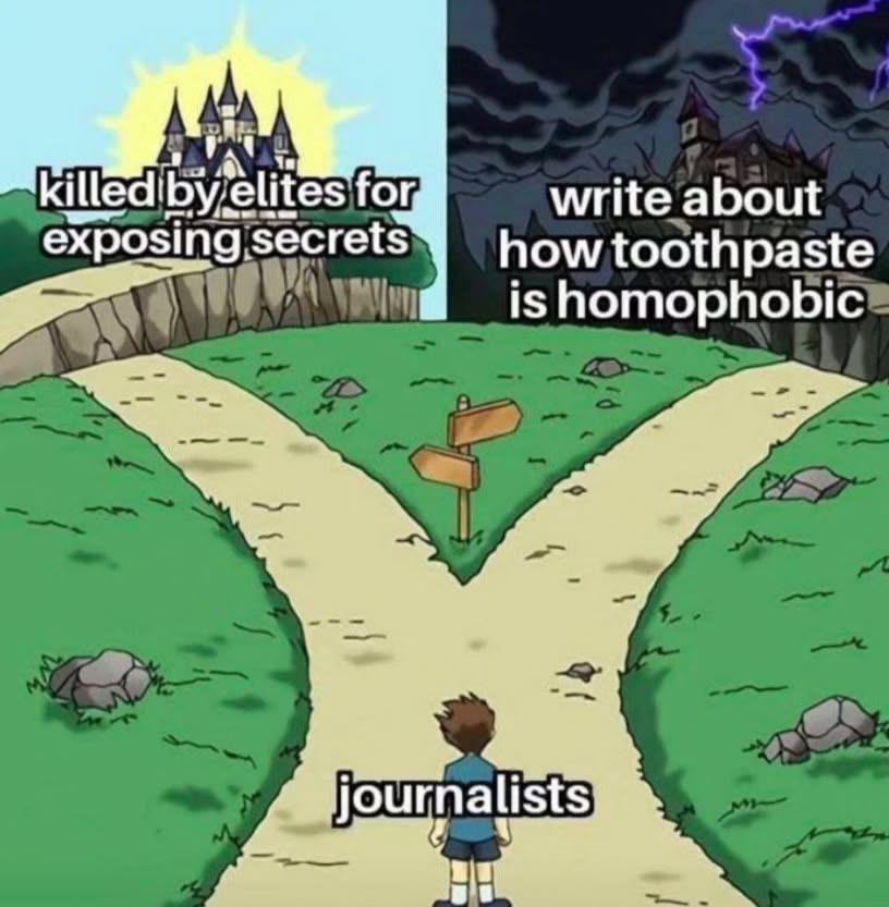 Which way, modern journalist?