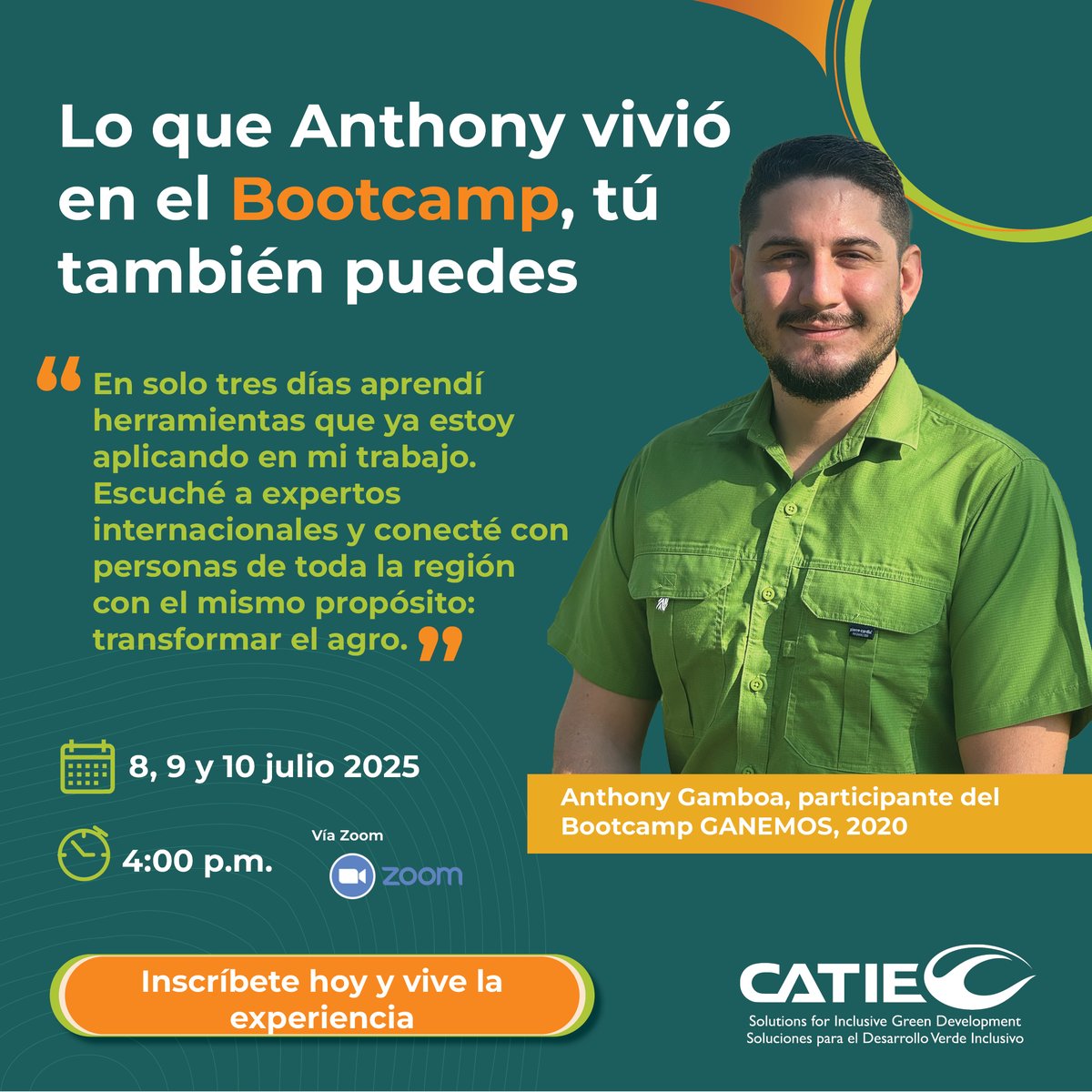 👥🌱 Conoce la experiencia de quienes ya vivieron el Bootcamp GANEMOS
Esta también puede ser tu oportunidad para conectar con personas de toda la región y llevar tu negocio al siguiente nivel desde el primer día.
us02web.zoom.us/webinar/regist…