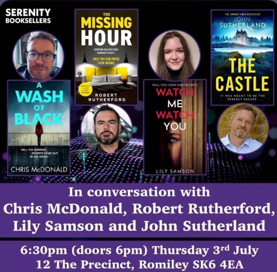 John Sutherland (@policecommander) on Twitter photo Wonderful evening <a href="/SerenityRomiley/">Serenity Booksellers</a> with this lovely lot….
<a href="/cmacwritescrime/">Chris McDonald / Chris Frost 🎄</a>
<a href="/LilySamsonbooks/">Lily Samson</a>
<a href="/rutherfordbooks/">Robert Rutherford</a> Wonderful evening <a href="/SerenityRomiley/">Serenity Booksellers</a> with this lovely lot….
<a href="/cmacwritescrime/">Chris McDonald / Chris Frost 🎄</a>
<a href="/LilySamsonbooks/">Lily Samson</a>
<a href="/rutherfordbooks/">Robert Rutherford</a>