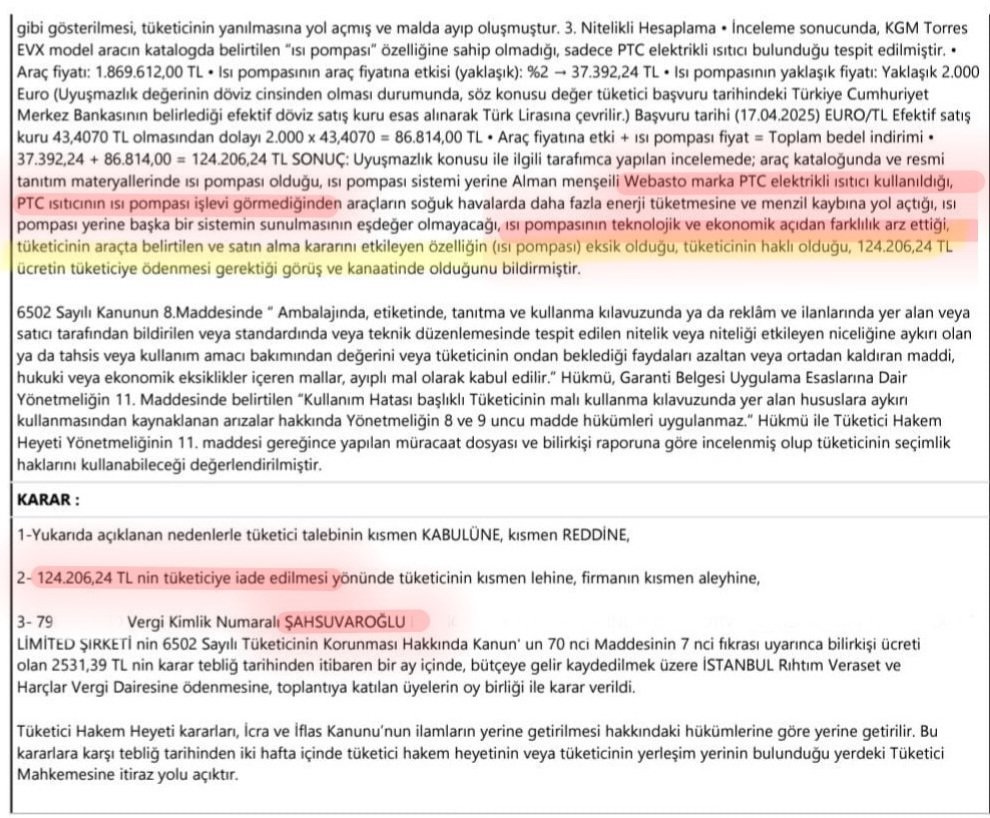 Demek ki neymiş; 
" Bilenle bilmeyen hiç, bir olur mu? " 

📍Bilirkişi raporuyla #Torres EVX'lerde #ısıPompası olmadığı, PTC ısıtıcı olduğu kesinleşti ve Şahsuvaroglu'na ceza kesildi. 

Şimdi soralım bakalım; 
📍Yaptığım bilgilendirme üzerine Linkedin üzerinden 'tehdit' eden