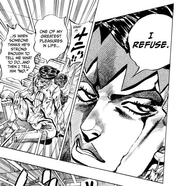 jjbatl's tweet image. ~July 6, 1999 (estimated, Day after “I’m an Alien”)
Rohan Kishibe encounters Highway Star.