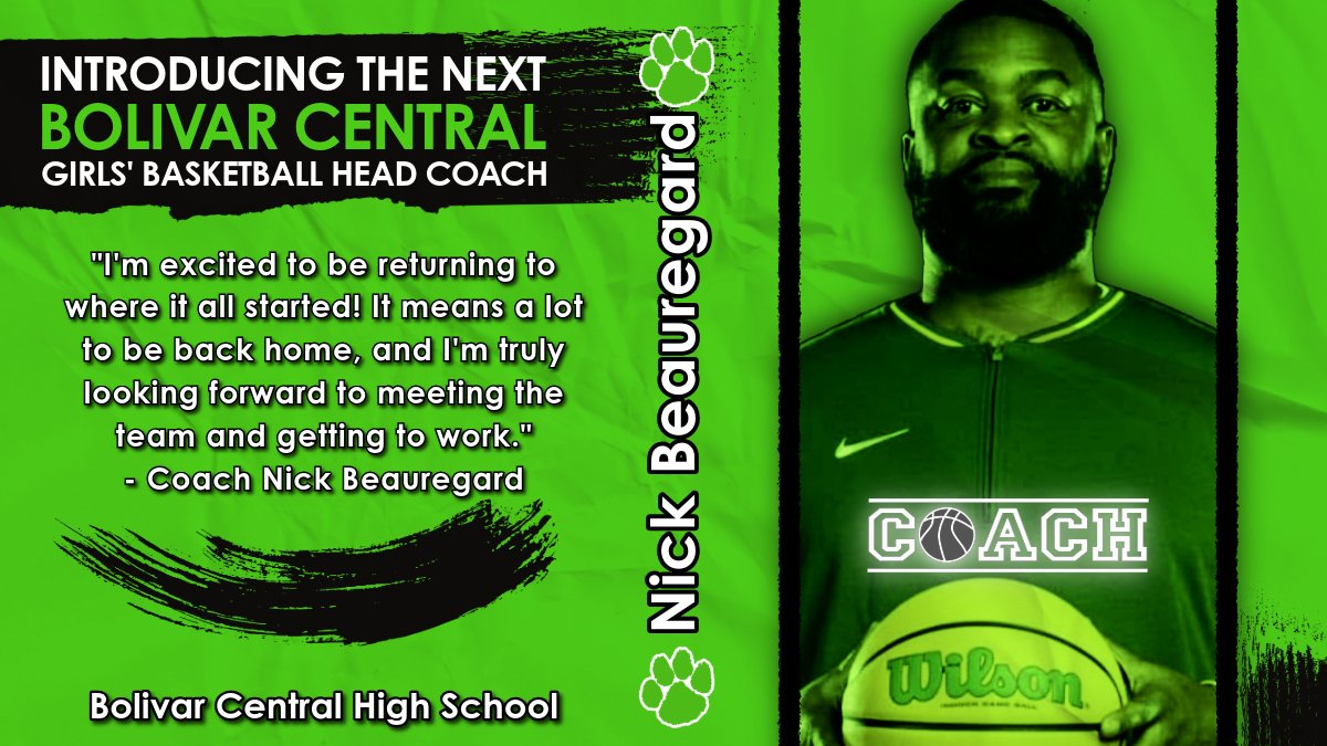 We are excited to announce the new Bolivar Central Lady Tigers coach. Nick Beauregard brings 15 years of coaching experience at the middle and high school levels. A former BCHS multi-sport athlete, he brings a deep love for the game and a strong commitment to our community.