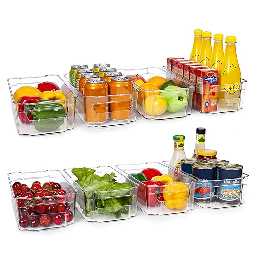 crndg1 just got me HOOJO Refrigerator Organizers and Storage - 8pcs Clear Plastic Bins For Fridge, Freezer, Kitchen Cabinet, Pantry Organization, BPA Free Fridge Organizer, 12.5" Long, Clear - 8 - 12.5" L x 6.3" W x 3.5" H via Throne. i'm so happy ;u; thank you!!