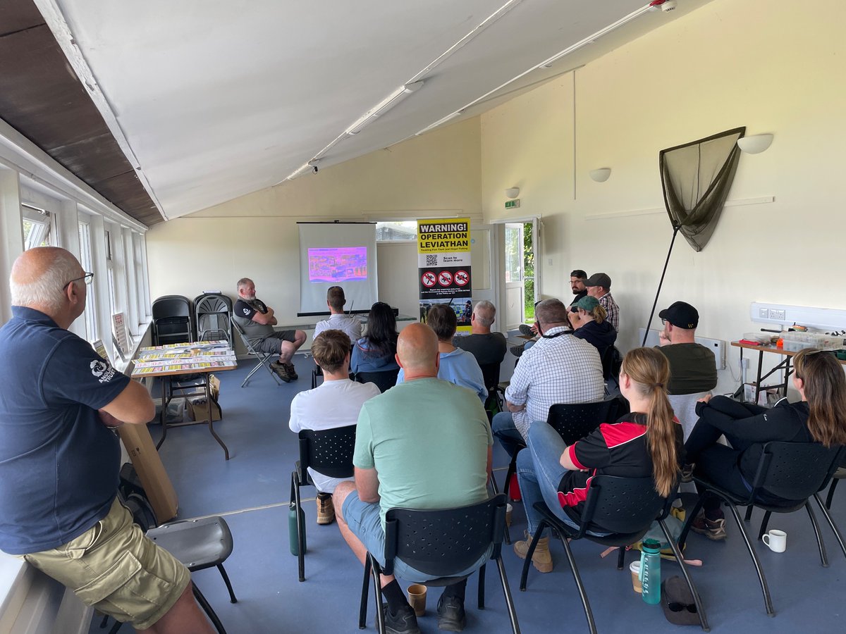 DCFishEA's tweet image. Training day for @DC_Police Wildlife Crime Officers together with @AnglingTrust.
Talking about angling and fishing related crime including illegal instruments, nets and traps.